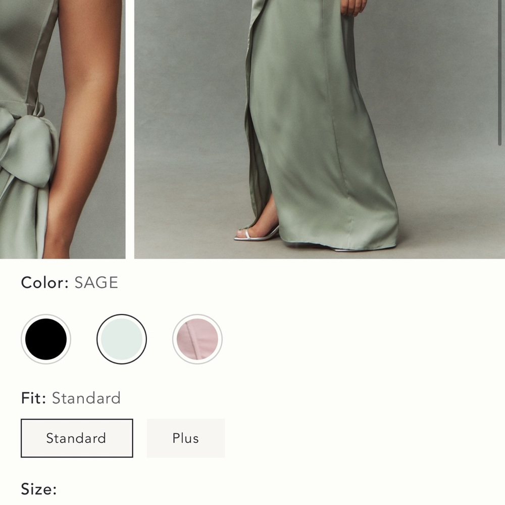 V Chapman June Corset Elegant Strapless Satin Dress in Sage Green - Picture 8 of 15